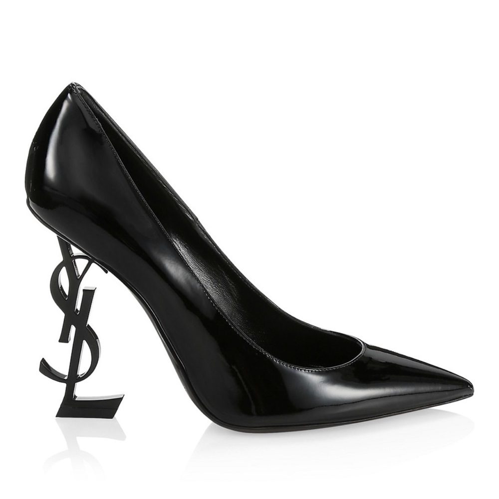 Saint Laurent Opyum 110 YSL black patent leather pumps size 41.